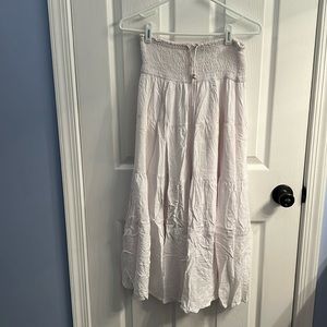 Boho elastic high waist maxi skirt